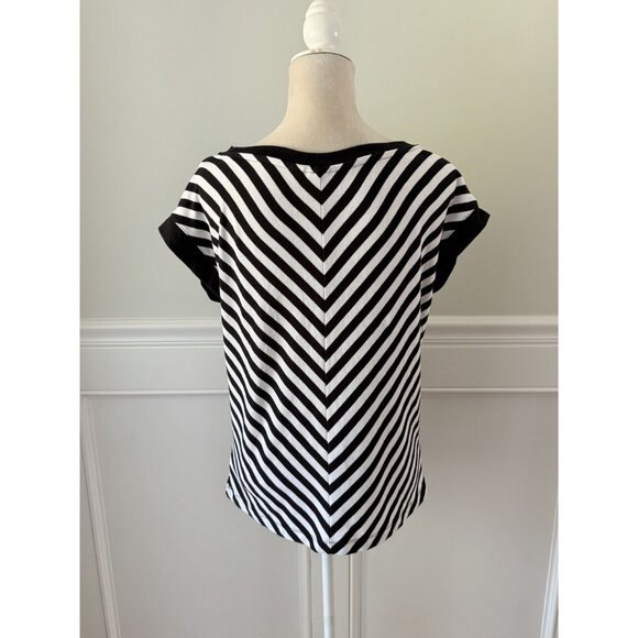 Gap Black & White Stripe Knit Short Sleeve Tee Size S - Picture 6 of 7
